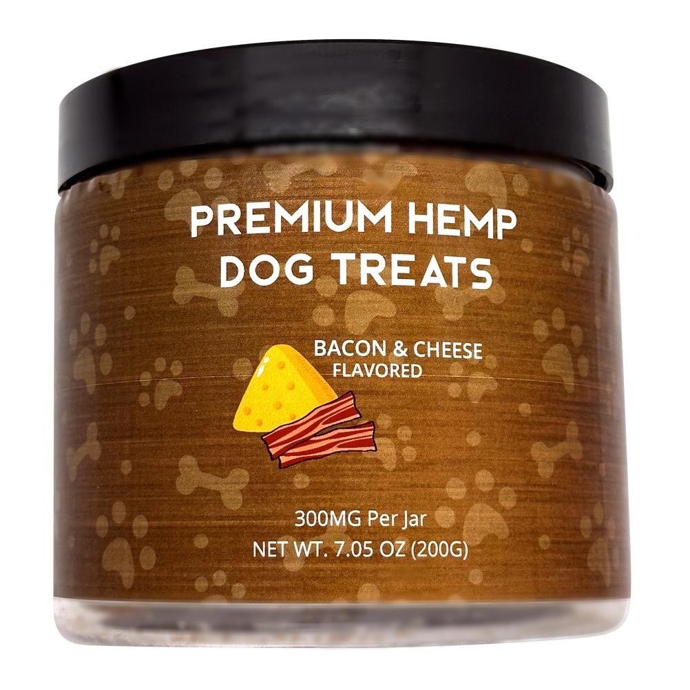 Pet Hip and Joint Chews CBD Dog Bacon and Cheese Treats - 900MG CBD Per Jar (Net WT 200G)