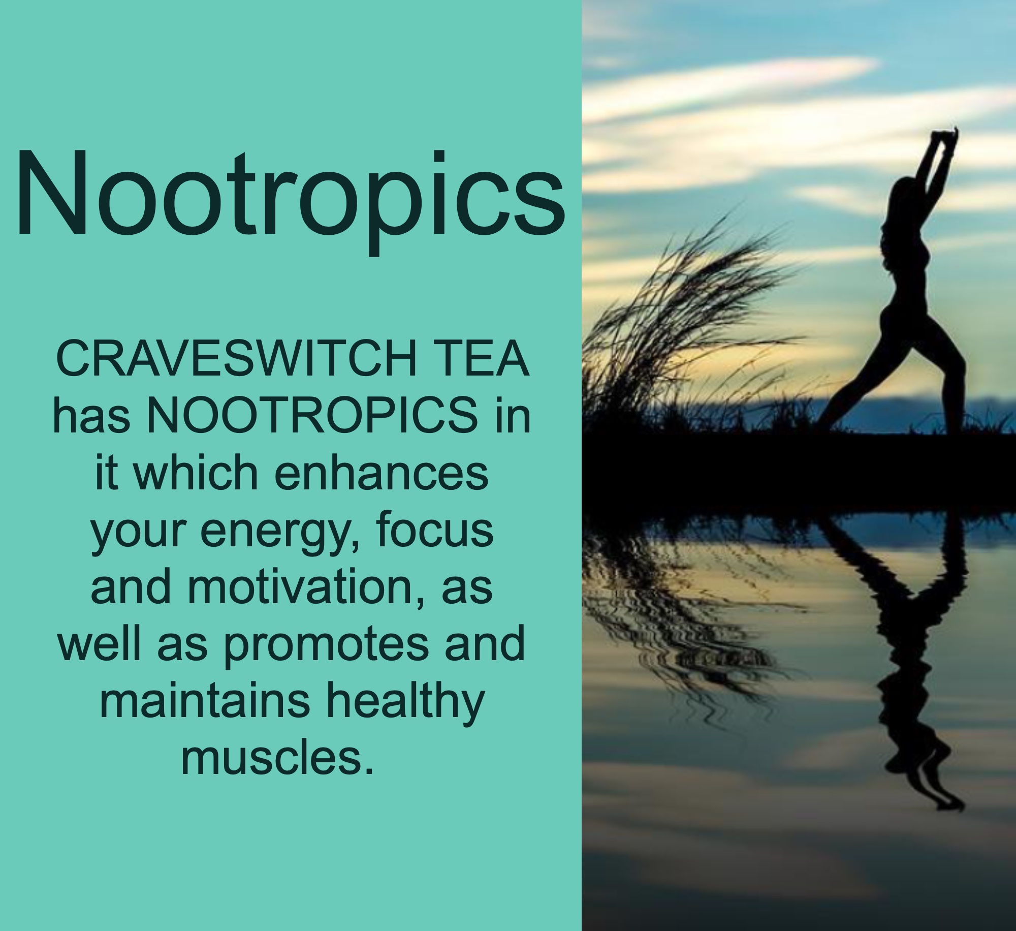 CraveSWITCH Bold Focus Enhancing Tea - Colombian Black Tea with Antioxidants - Infused Nootropic Thermogenic Smart Tea - Naturally Support Energy Levels, Attention, and Memory - 30 Servings