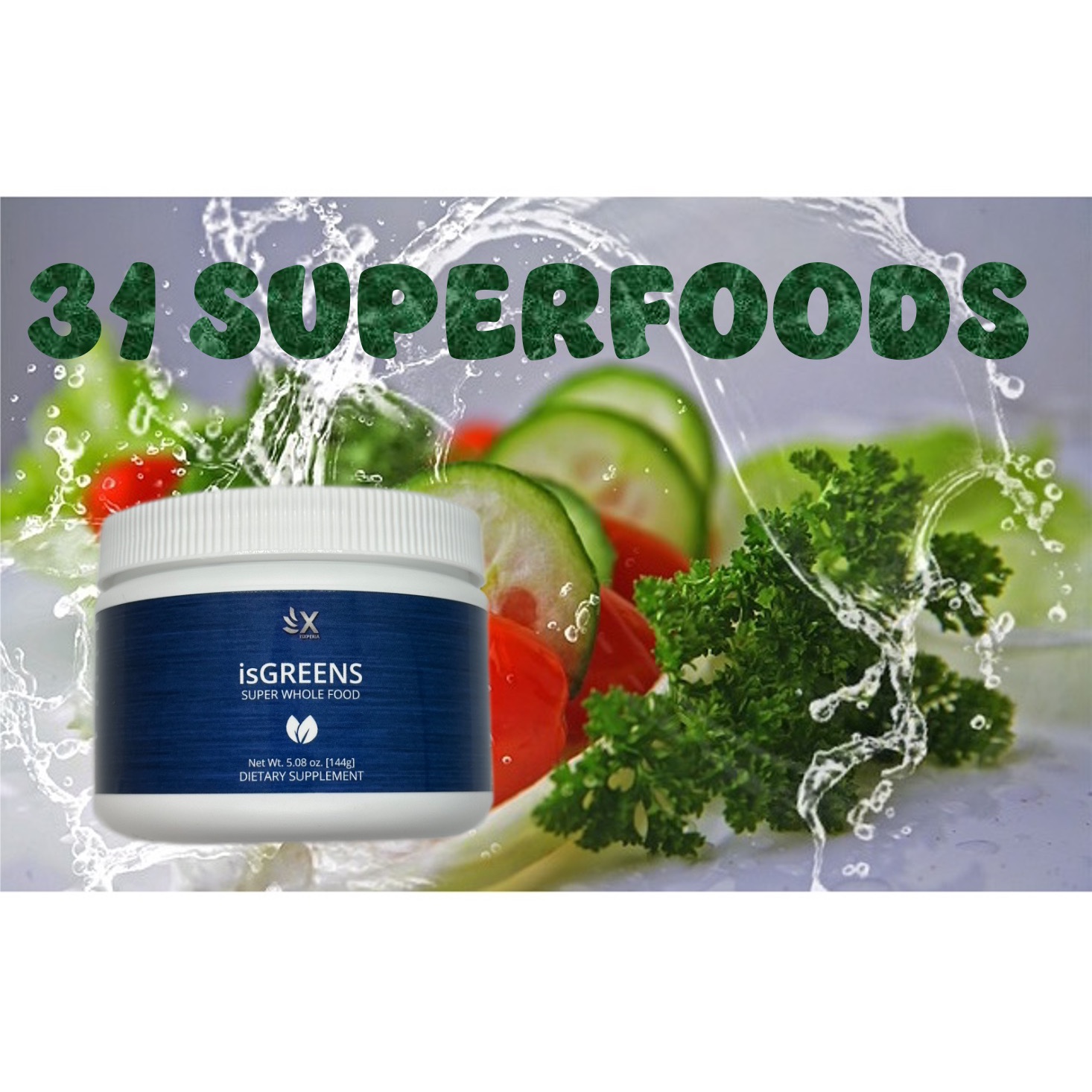 **SOLD OUT** GREENS 100% Super Foods, Dairy Free Probiotics, Thousands of Phytonutrients, Naturally Occurring Antioxidants (24 Servings)